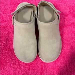 UGG Goldenstar Suede Slip-On Clogs
